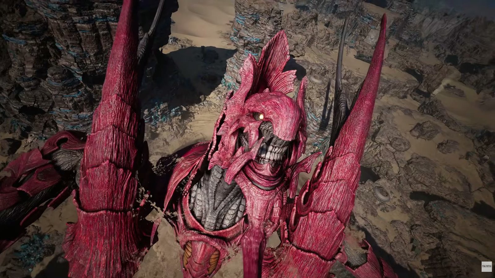 Ruby Weapon in the desert in Final Fantasy VII Revelation