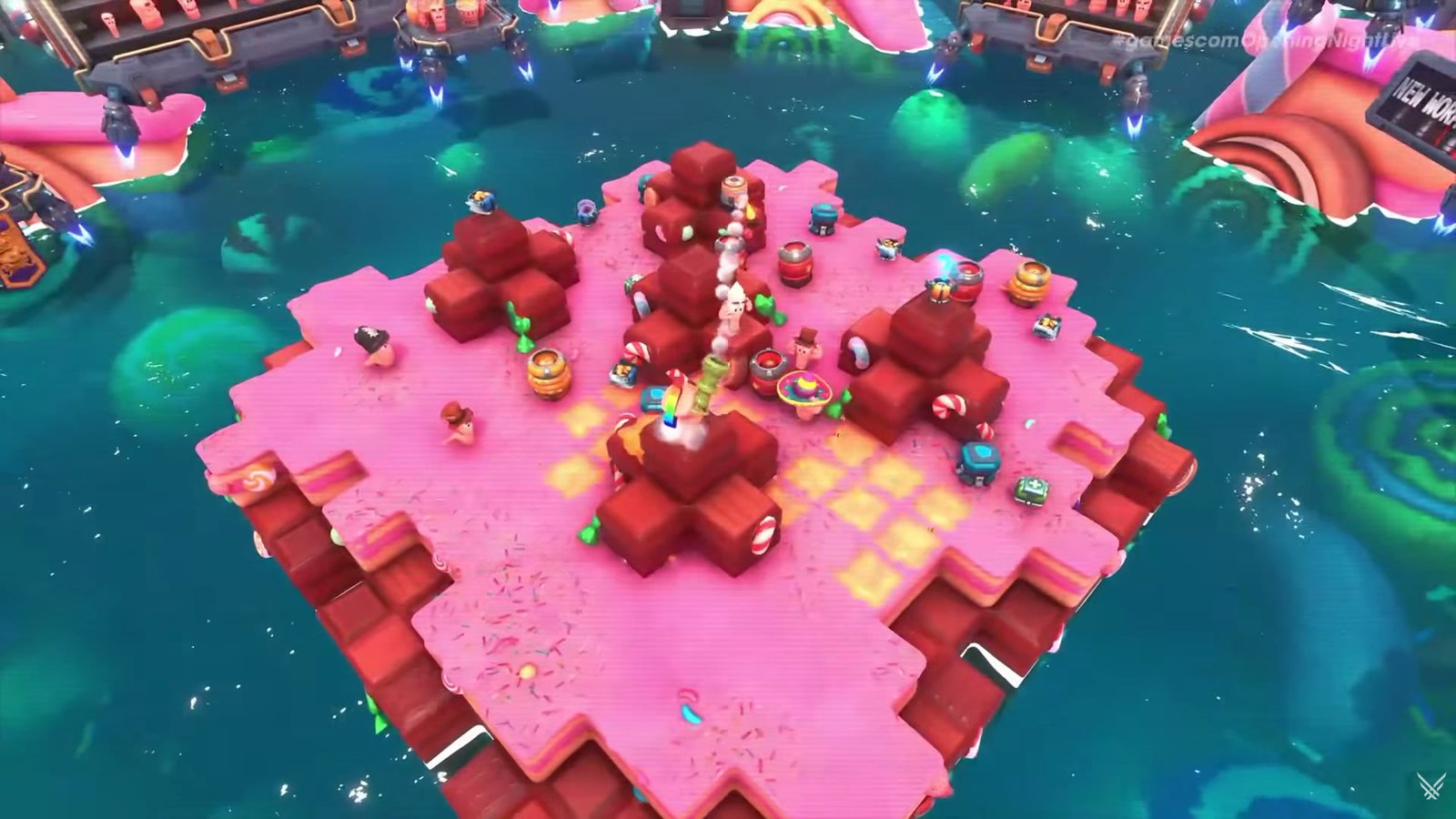 A candy map in Worms: Galactic Tactics